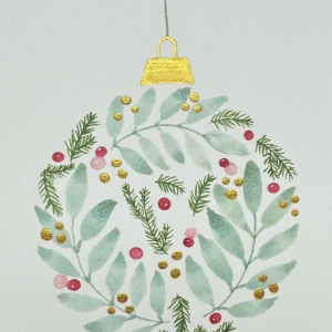 Výroba a malování vánočních přání technikou akvarelu